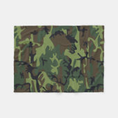Green Camouflage Pattern, militärisches Muster, Ar Fleecedecke (Vorderseite (Horizontal))