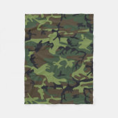 Green Camouflage Pattern, militärisches Muster, Ar Fleecedecke (Vorderseite)