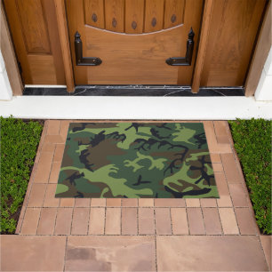 Green Camouflage Pattern, militärisches Muster, Ar Fußmatte