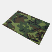 Green Camouflage Pattern, militärisches Muster, Ar Fußmatte (Schrägansicht)