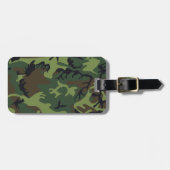 Green Camouflage Pattern, militärisches Muster, Ar Gepäckanhänger (Vorderseite horizontal)