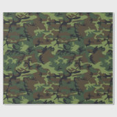 Green Camouflage Pattern, militärisches Muster, Ar Geschenkpapier (Flach)