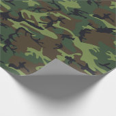Green Camouflage Pattern, militärisches Muster, Ar Geschenkpapier (Ecke)