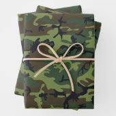 Green Camouflage Pattern, militärisches Muster, Ar Geschenkpapier Set (Beispiel)