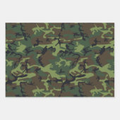 Green Camouflage Pattern, militärisches Muster, Ar Geschenkpapier Set (Vorderseite)