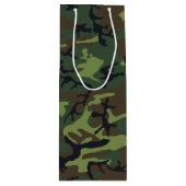 Green Camouflage Pattern, militärisches Muster, Ar Geschenktüte Für Weinflaschen (Vorderseite)