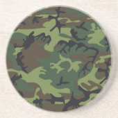 Green Camouflage Pattern, militärisches Muster, Ar Getränkeuntersetzer (Vorne)