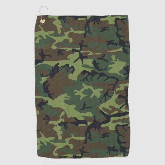 Green Camouflage Pattern, militärisches Muster, Ar Golfhandtuch (Vorderseite)