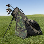 Green Camouflage Pattern, militärisches Muster, Ar Golfhandtuch (Gras)