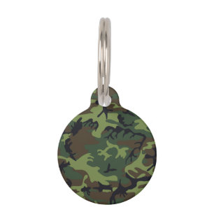 Green Camouflage Pattern, militärisches Muster, Ar Haustiermarke