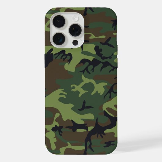 Green Camouflage Pattern, militärisches Muster, Ar iPhone Hülle (Rückseite)