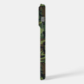 Green Camouflage Pattern, militärisches Muster, Ar iPhone Hülle (Linke Seite)