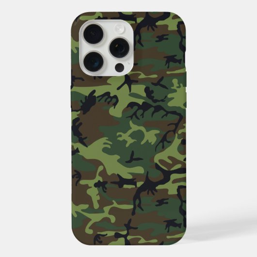 Green Camouflage Pattern, militärisches Muster, Ar iPhone Hülle (Rückseite)