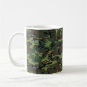 Green Camouflage Pattern, militärisches Muster, Ar Kaffeetasse (Links)