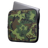 Green Camouflage Pattern, militärisches Muster, Ar Laptopschutzhülle (Vorderseite Links)