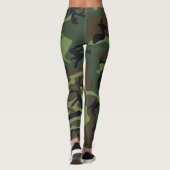 Green Camouflage Pattern, militärisches Muster, Ar Leggings (Rückseite)