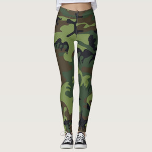 Green Camouflage Pattern, militärisches Muster, Ar Leggings