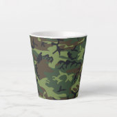 Green Camouflage Pattern, militärisches Muster, Ar Milchtasse (Vorderseite)