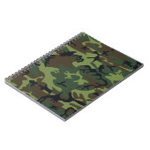Green Camouflage Pattern, militärisches Muster, Ar Notizblock (Linke Seite)