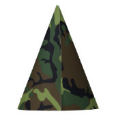 Green Camouflage Pattern, militärisches Muster, Ar Partyhütchen (Rückseite)