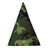 Green Camouflage Pattern, militärisches Muster, Ar Partyhütchen (Rechts)