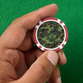 Green Camouflage Pattern, militärisches Muster, Ar Pokerchips