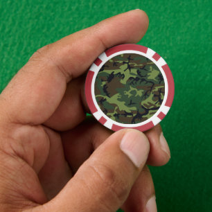 Green Camouflage Pattern, militärisches Muster, Ar Pokerchips