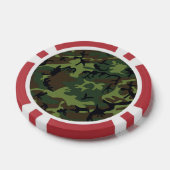 Green Camouflage Pattern, militärisches Muster, Ar Pokerchips (Einzeln)