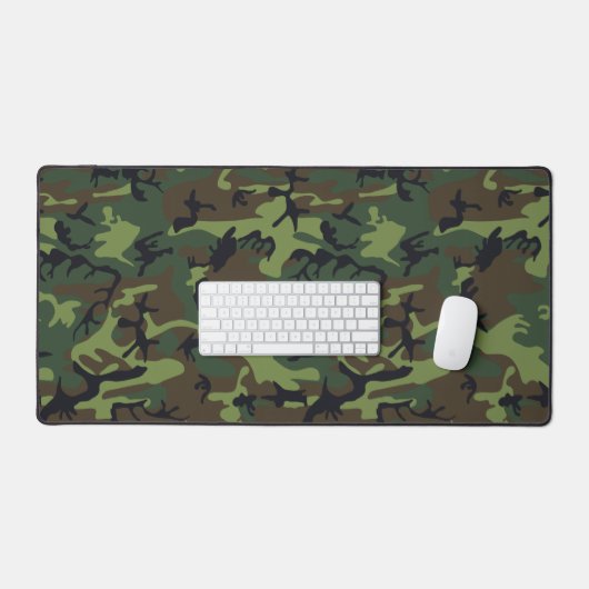 Green Camouflage Pattern, militärisches Muster, Ar Schreibtischunterlage (Tastatur & Maus)