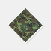 Green Camouflage Pattern, militärisches Muster, Ar Serviette (Ecke)