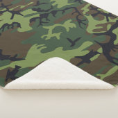 Green Camouflage Pattern, militärisches Muster, Ar Sherpadecke (3/4)