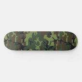 Green Camouflage Pattern, militärisches Muster, Ar Skateboard (Horizontal)