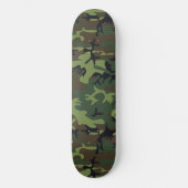 Green Camouflage Pattern, militärisches Muster, Ar Skateboard (Vorderseite)