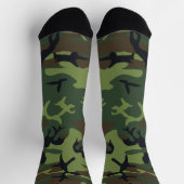 Green Camouflage Pattern, militärisches Muster, Ar Socken (Oben)