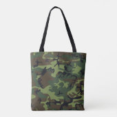 Green Camouflage Pattern, militärisches Muster, Ar Tasche (Rückseite)
