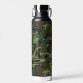 Green Camouflage Pattern, militärisches Muster, Ar Trinkflasche (Vorne)