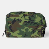 Green Camouflage Pattern, militärisches Muster, Ar Waschbeutel (Rückseite)