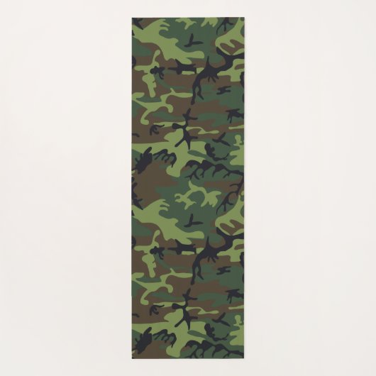 Green Camouflage Pattern, militärisches Muster, Ar Yogamatte (Rückseite)