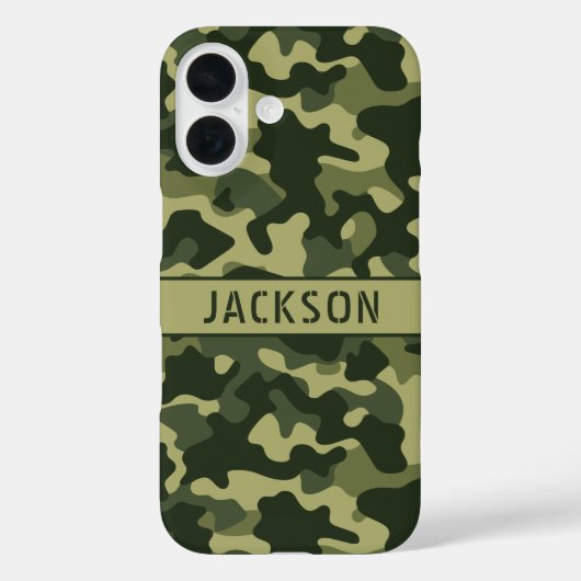 Green Camouflage Personalized Case-Mate iPhone Hülle (Rückseite)