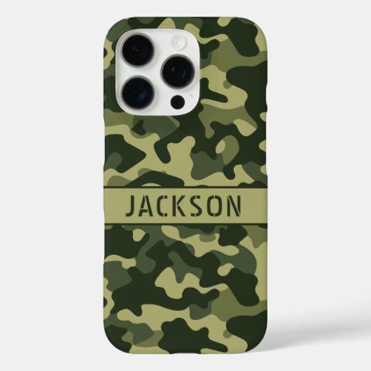 Green Camouflage Personalized Case-Mate iPhone Hülle (Rückseite)
