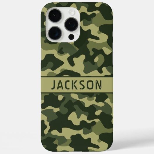 Green Camouflage Personalized Case-Mate iPhone Hülle (Rückseite)