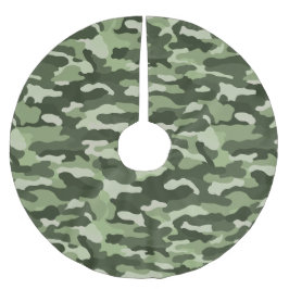 Green Camouflage Polyester Weihnachtsbaumdecke