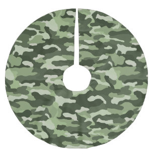 Green Camouflage Polyester Weihnachtsbaumdecke