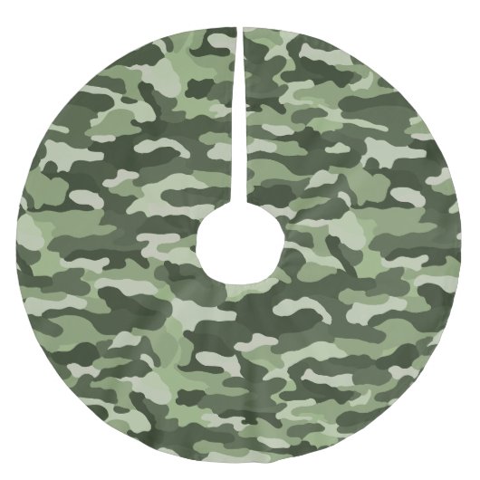 Green Camouflage Polyester Weihnachtsbaumdecke (Vorderseite)