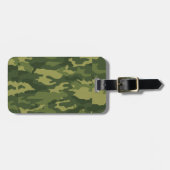 Green Camouflage Print Gepäckanhänger (Vorderseite horizontal)