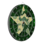 Green Camouflage Star Dartboard Dartscheibe (Vorderseite Links)