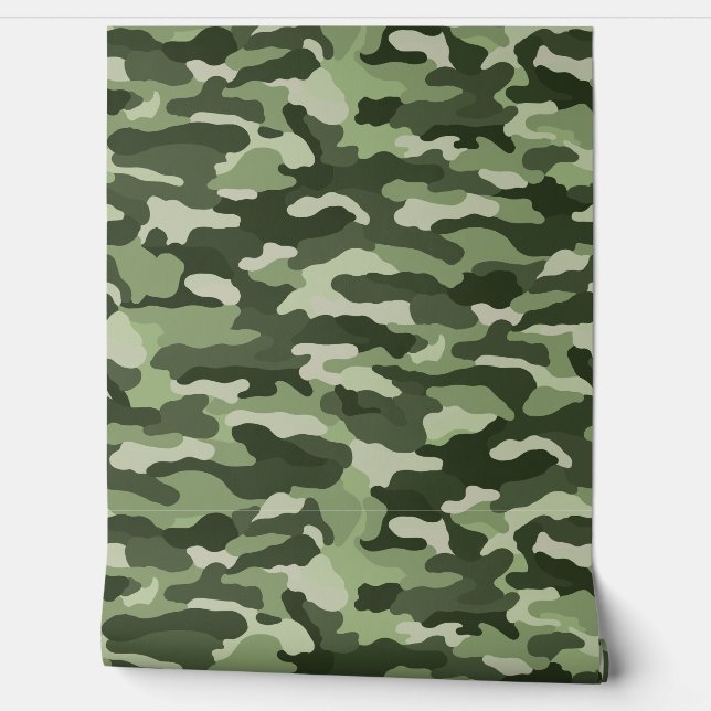 Green Camouflage Tapete (Abrollen)