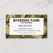 Green Camouflage Visitenkarte (Rückseite)