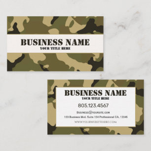Green Camouflage Visitenkarte