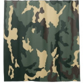 Green Camouflage Zippo Lighter Duschvorhang (Vorderseite)
